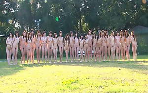 Juvenile Japanese girls succeed in filmed backstage before taking a naked photoshoot