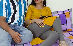 Indian sexy girl Priya tempted step-brother by watching matured film with him