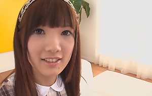 Beautiful Japanese teen loves to realize her love tunnel squirt and stuffed