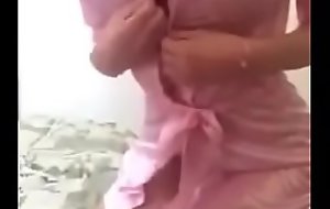 Chinese cam girl pink satin gown tease