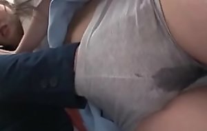 Japanese Woman drilled softly on bus