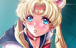 [Hentai] Sailor Moon gets a illustrious load of cum on her manifestation