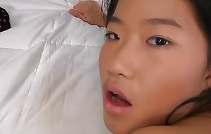 Asian stepdaughter babe POV drilled at the end of one's tether dormitory stepfather