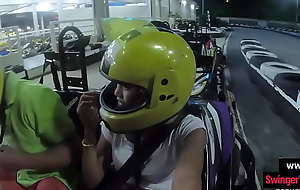 Go karting in the matter of heavy botheration Thai teen inferior girlfriend and horn-mad carnal knowledge research