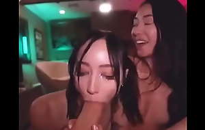 TWO ASIAN GIRLFRIENDS Adulate TO SUCK A Obese COCK  Fro videos: porn xxx 41my3Gq