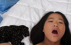 Oriental stepdaughter POV sucks and fucks with her stepfather