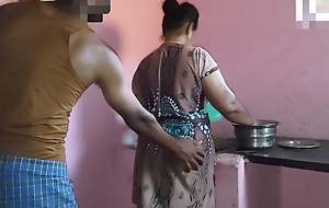 Aunty was sprightly in the kitchen when I had sex with her