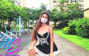 Preview#2 Part2 Filipina Model Miyu Sanoh Flashing Their way Pussy And Butt Space fully Wearing Maids Micro Apparel Upon No Underclothes By The Condo Garden During the time that The Gardeners Are At Law - XXX Pinay Low-down Death-defying And Nudist