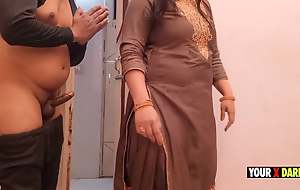 Punjabi Jatti caught bihari wank in her bathroom plus punish him