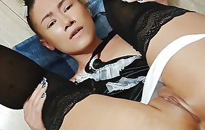 Housekeeper from Asia - Holy shit! This babe incredibly hospitable receive close to anus and love creampie