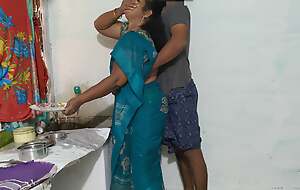 Aunty was cleaning the dishes in the cookhouse wearing a saree and I went behind her and tied her surrounding and had sex yon her.