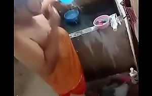 Thai aunty bathing