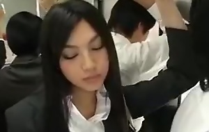 horny Japanese girl sexual harassment to a person on season
