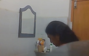 Indian Bengali Milf Aunty Infirm of purpose Saree in Bathroom