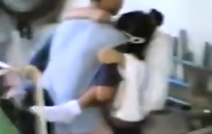 Voyeur captures an asian student getting fucked in college