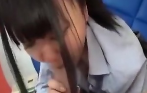 Japanese girl oral-stimulation