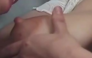 Western guy breast feeding stranger say no to tits
