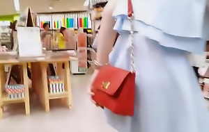 Thai girl with skirt shopping