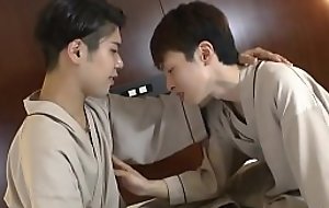 Gay asian gives blowjob together with rides