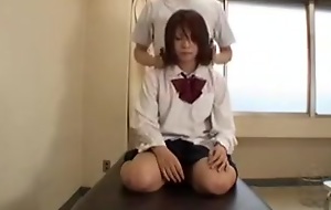 Sultry Asian schoolgirl with a fabulous ass gets pleased by