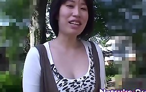Cute legal age teenager Natsuko Osanai sucks cock and takes dick