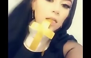 Slutty Nun gets screwed added to receives a chunky creampie