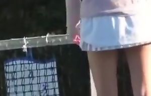 hot chick plays tennis