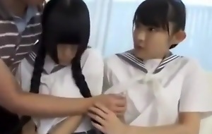 Hard-core Asian Japanese Teen Threesome