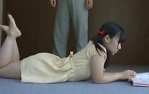innocent and gungy asian schoolgirl seduces old man