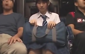 Schoolgirl (Kotomi Asakura) sex vulnerable bus