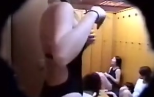 My hidden cameras in hotties's locker room caught disparate babes