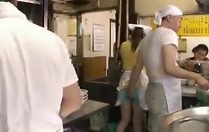 Japanese Waitress Screwed In Brasserie xLx