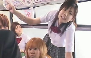 Schoolgirl Bus Orgy censored