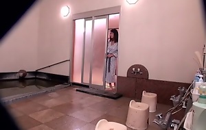 Kurumi ohashi bathhouse cuckold onsen cock moment blistering wife