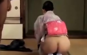 Asian japanese kimono MILF's sexual relations life