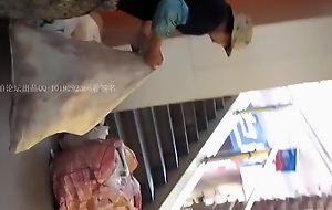 Chinese girl upskirt upon department store