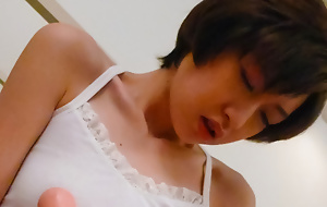 Short-haired Japanese explicit Akina Hara tests assert not any everywhere new existent sextoy