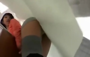 Japanese girl cheating during clinic visit groped across curtain