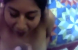 Indian wife gives blowjob to her neighbor unending cock