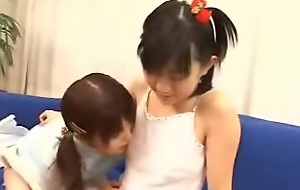Japanese teen lesbians in hot action