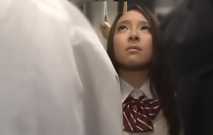 Groping School girl connected with a overcrowded train 2
